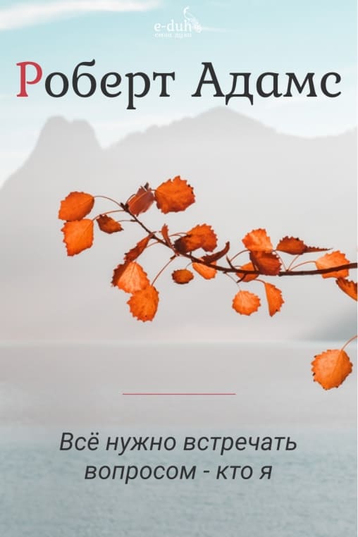 Роберт Адамс - Всё нужно встречать вопросом - кто я?